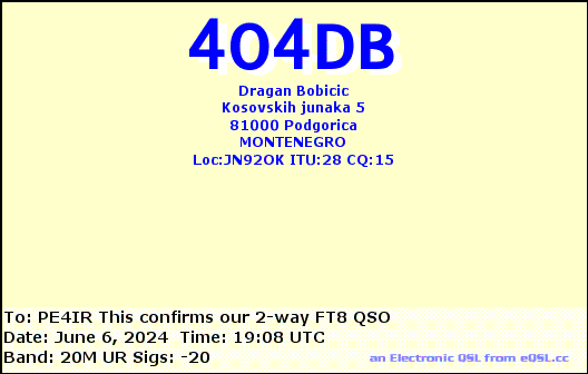eQSL Card